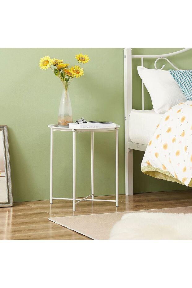 طاولة معدنية سوداء، قابلة للطلاء - 2