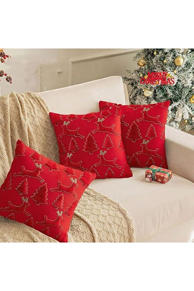 Christmas Decorations Christmas Throw Pillow Covers 4 PCS Christmas Tree Decro Christmas Pillowcase
