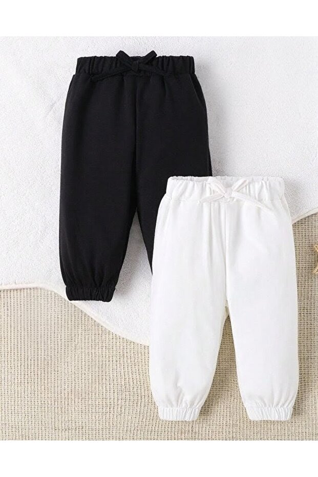 2-Piece Pants, Black and White Woven, Can Be Worn All Season