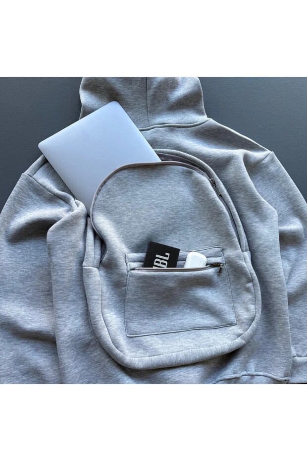 Çantalı Sweatshirt - 3