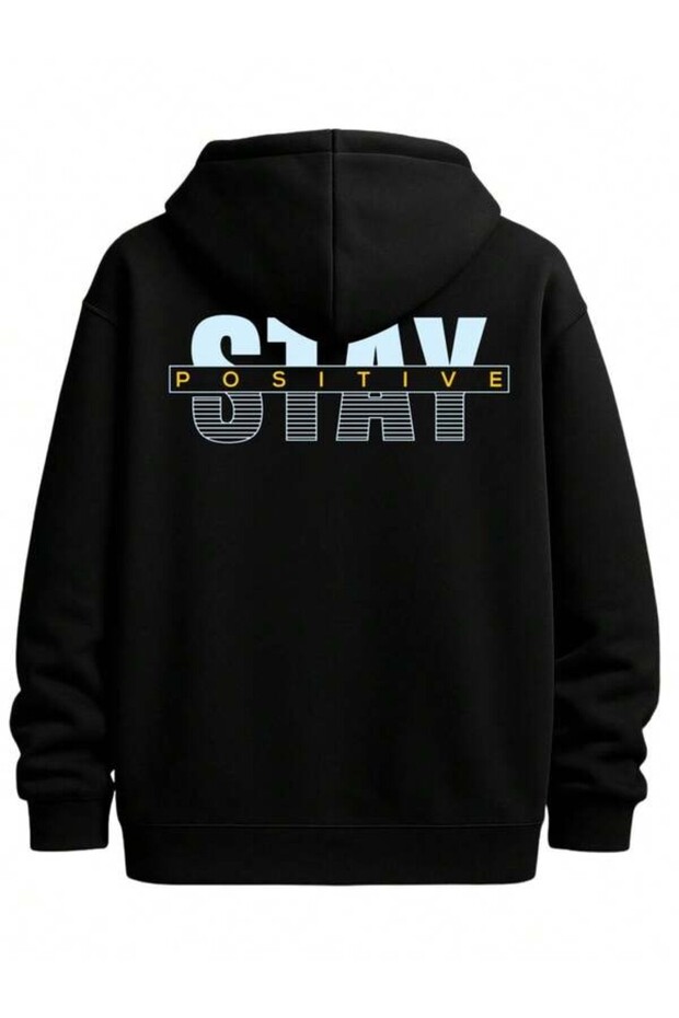 Stay Positive Printed Unisex Oversized Hoodie