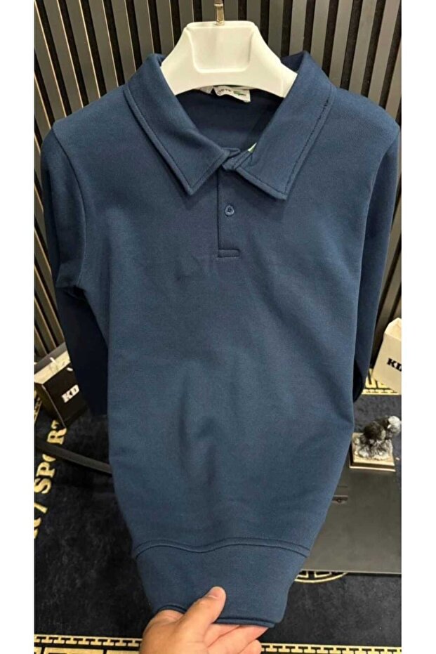 Polo yaka sweatshirt