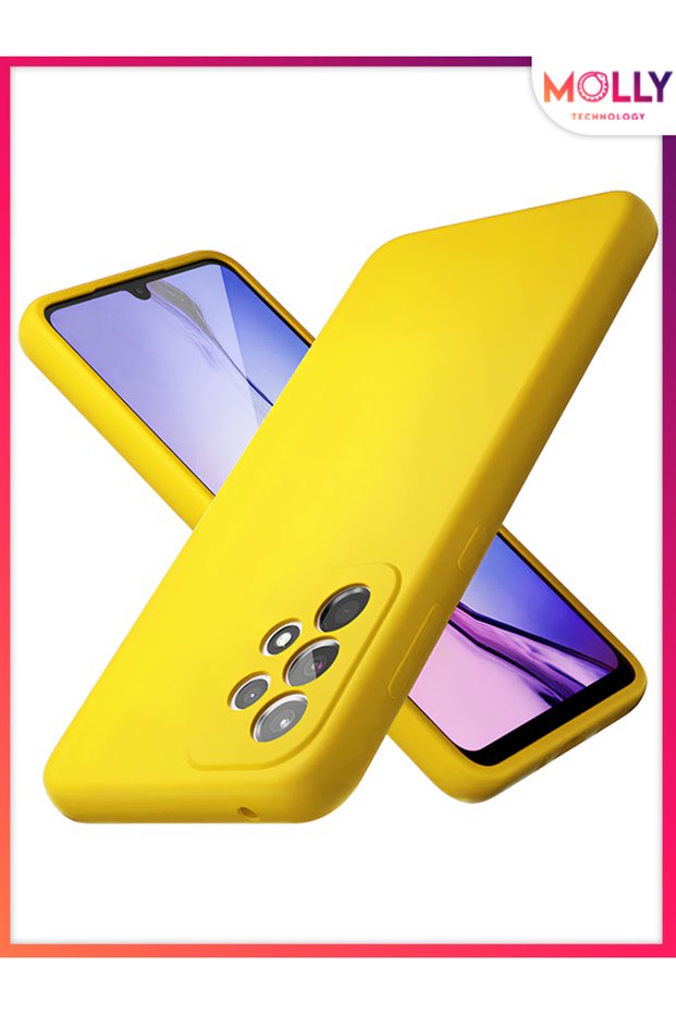 Yellow Liquid Inside Velvet Matte Silicone Case for Samsung Galaxy A33