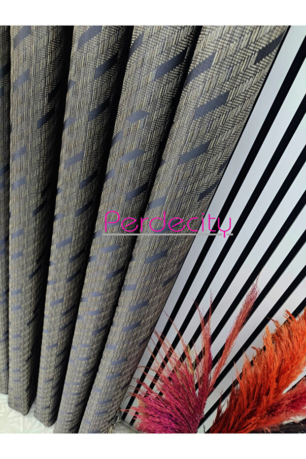 Basra Pattern Glittery Elegant Background Curtain Each 1X3 Suitable for Rooms with Frequent Pleats No Ironing Required (Single Panel) - 4