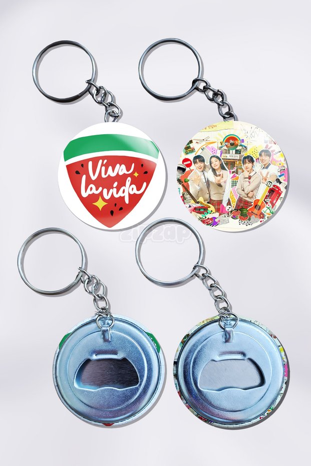 Twinkling Watermelon Bag Ornament Keychain Charm (2 Pcs)