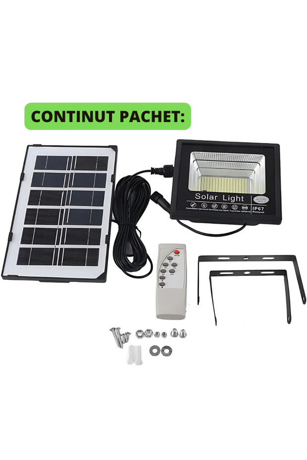 100W LED Solar Floodlight with Remote Control and Twilight Sensor - 7