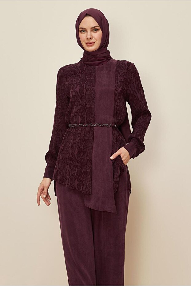 طقم مع حزام وبنطلون 46139