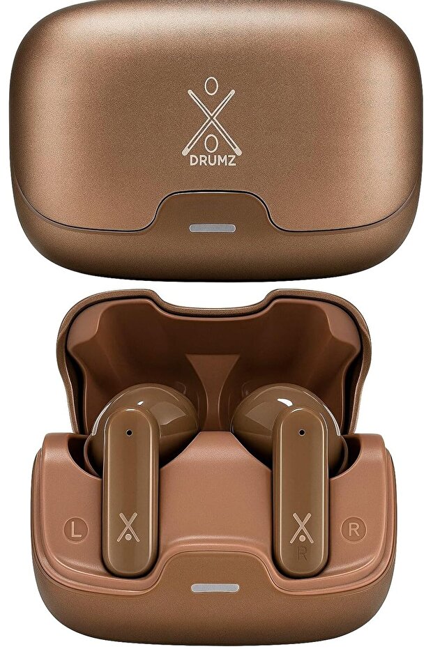 DRUMZ 2025 Gaming Earbuds - Studio-Quality, Noise Cancelling, 100 Hrs, IPX5 (Golden)