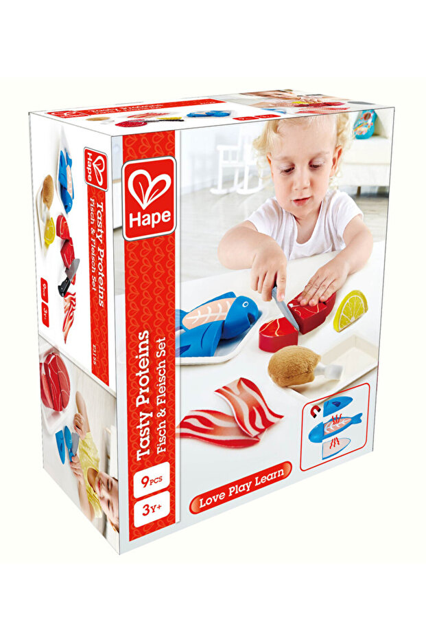 Tasty Proteins Set Wooden Pretend Play Food Set - 5