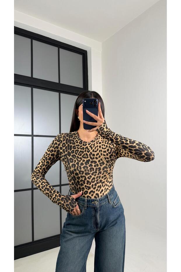 Leopar Çıtçıtlı Basic Bodysuit GAUS-00826 - 2