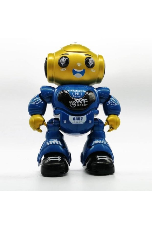Smart Interactive Robot, Programmable Remote Control, Sings, Dances, Walks, LED Lights, Blue