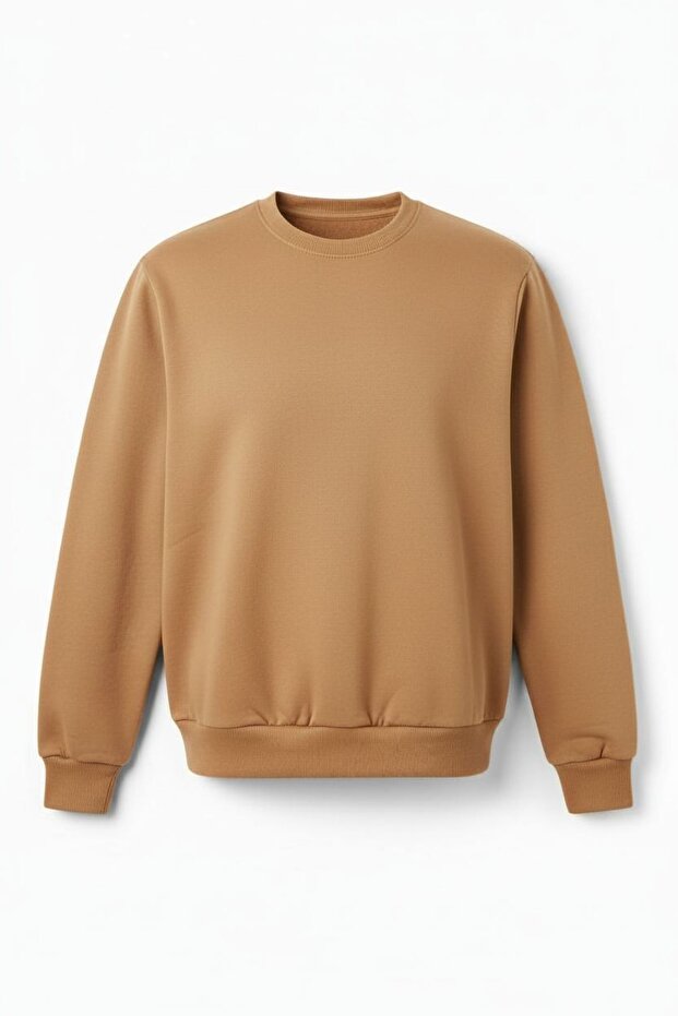 Basic Bisiklet Yaka Relaxed Regular Sweatshirt - 1