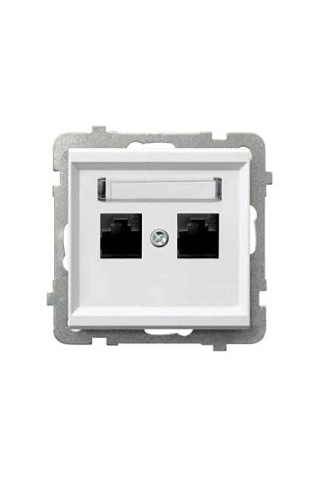 Sonata white p/t double computer socket cat. 5e without frame - 1