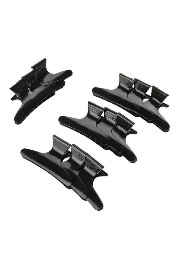 12-Piece Professional Butterfly Hair Clips Black