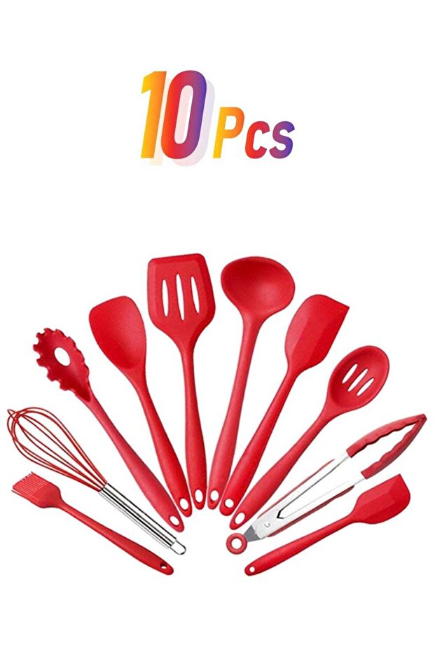10-Piece Kitchenware Set Red