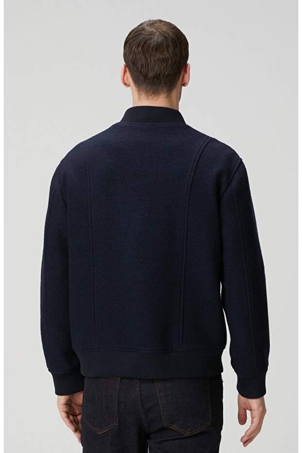 Lacivert Yün Mont - 4