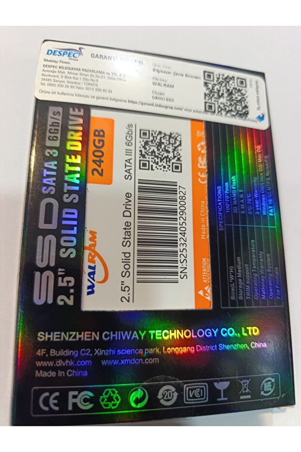 240 GB SSD harddisk - 2