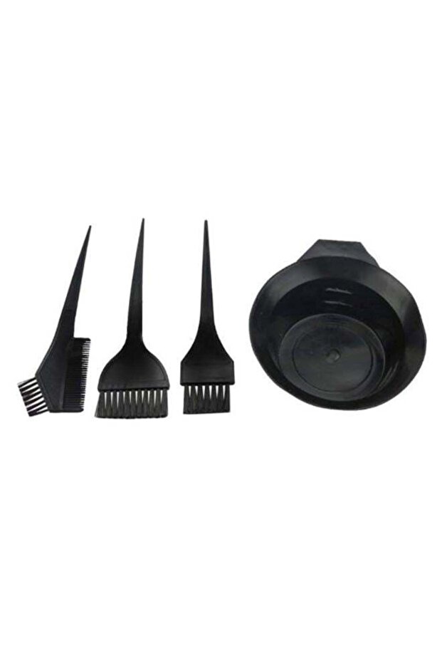 Hair Colour Dye Bowl And Comb Brush Set Black