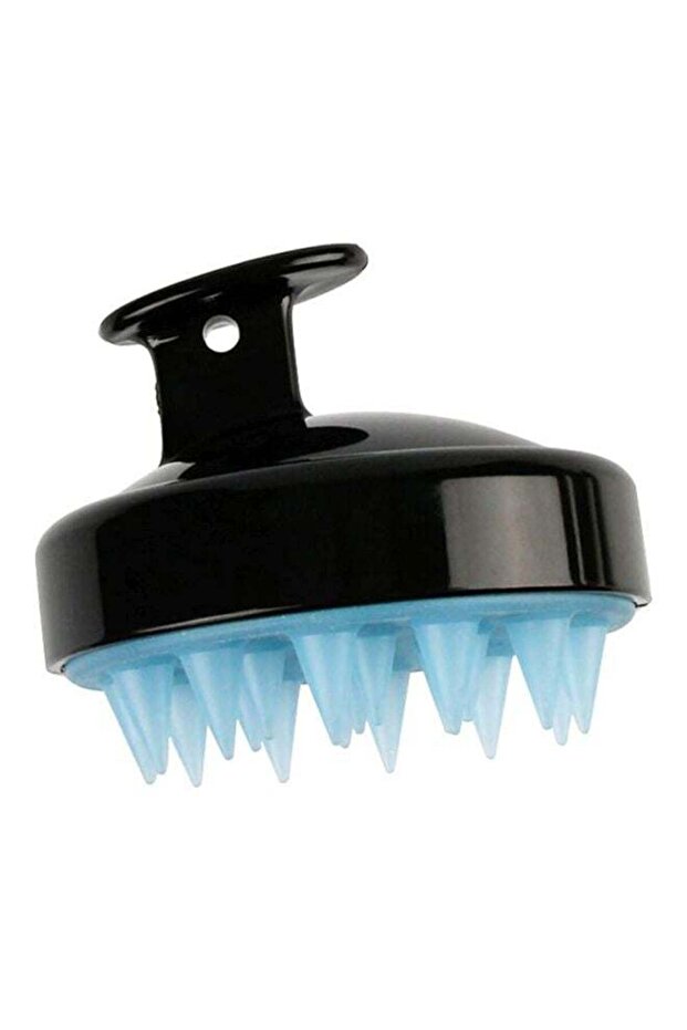 Silicone Scalp Massager Body Brush Black/Blue 7 x 3 x 40 cm