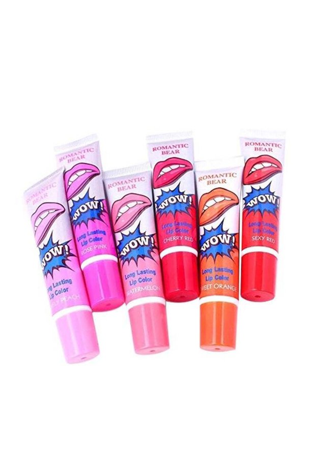 6-Piece Evermarket Long Lasting Lip Colour Set Watermelon Red/Sexy Red/Cheery Red