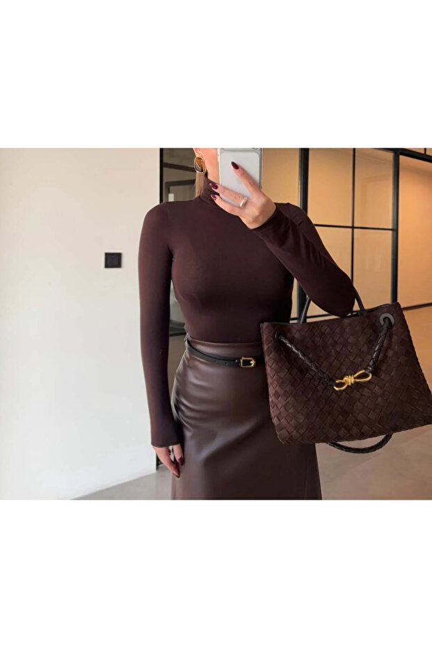 Dik yaka transparan bluz - 3