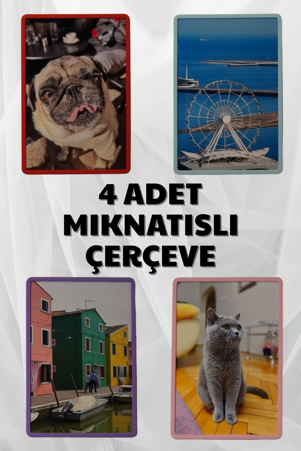 4 Adet Mıknatıslı Çerçeve