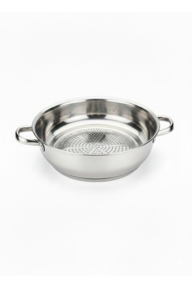 Multi-Purpose Strainer with Stainless Steel Handle, Steaming and Pasta Straining Device Inside the Pot