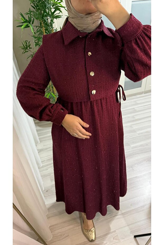 Simli Yelekli Elbise - 3