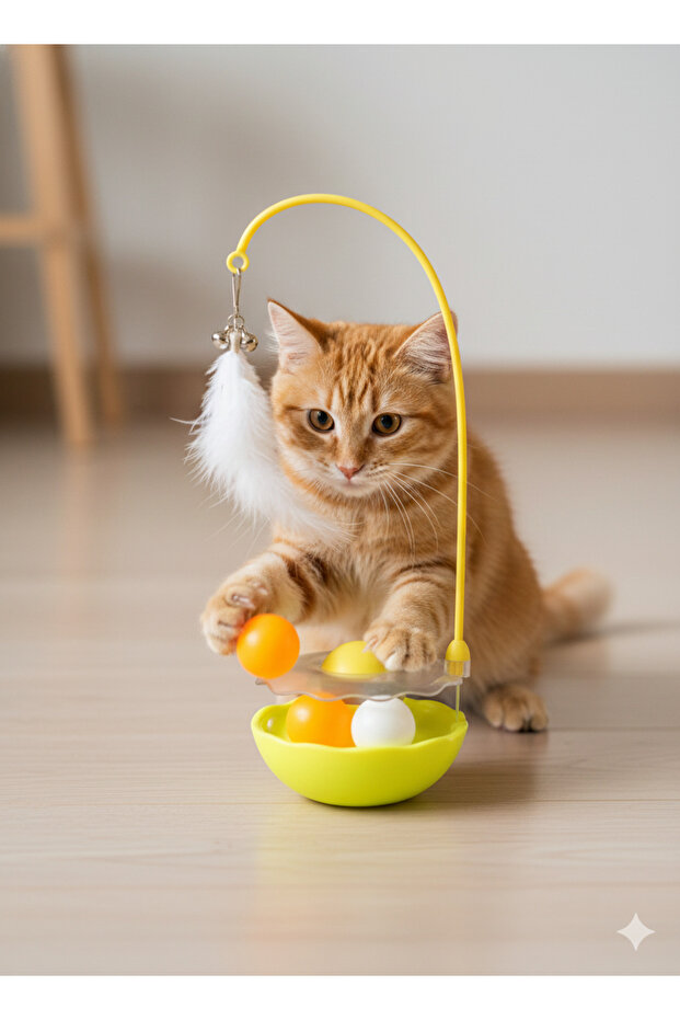 Zilli Cat Licking Stone Hacıyatmaz Toy – Furry Interactive Cat Entertainment and Activity Toy