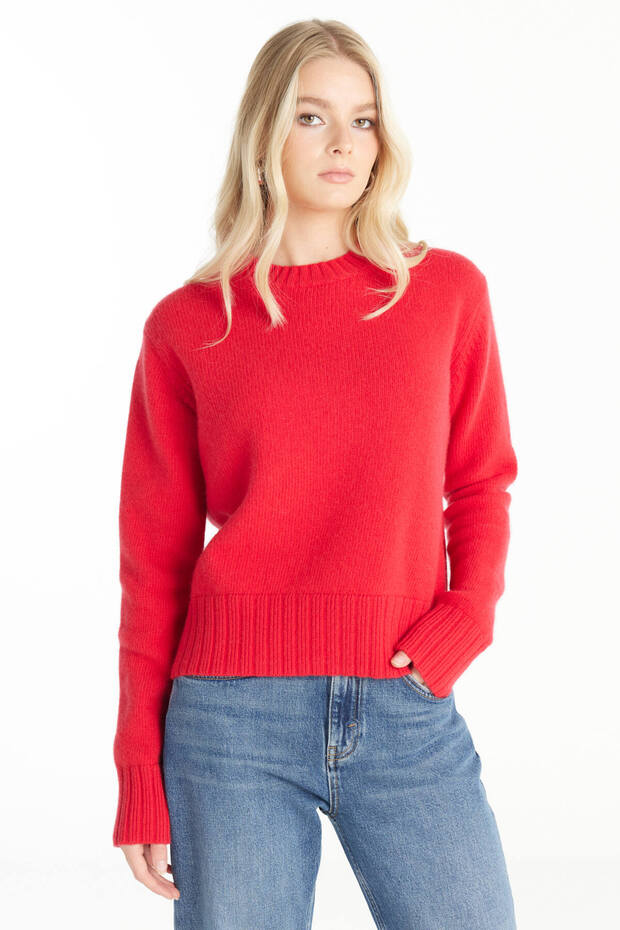 KIRMIZI YÜN KAZAK - 1