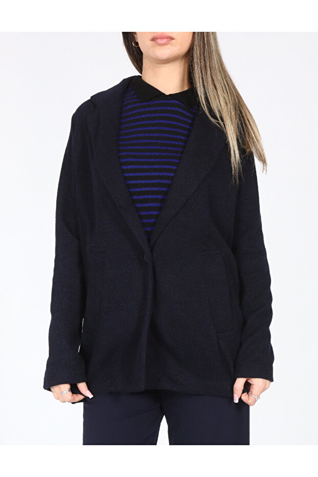 Jacket, Navy Blue - 1