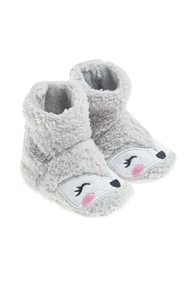 Slippers, Grey - 1