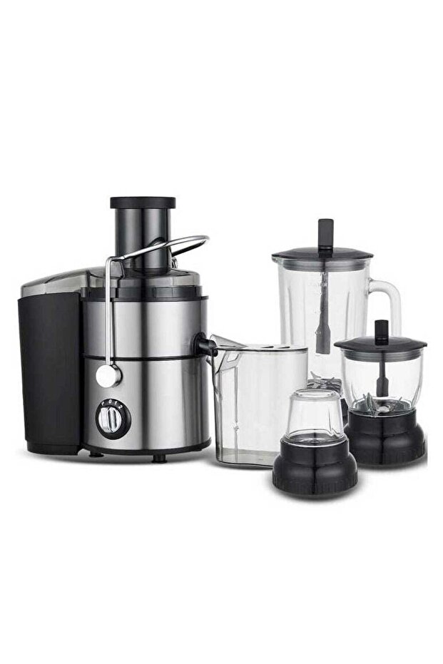 4-in-1 Slow Juicer Extractor Machine - Juicer, Blender, Citrus Press & Food Processor - 1