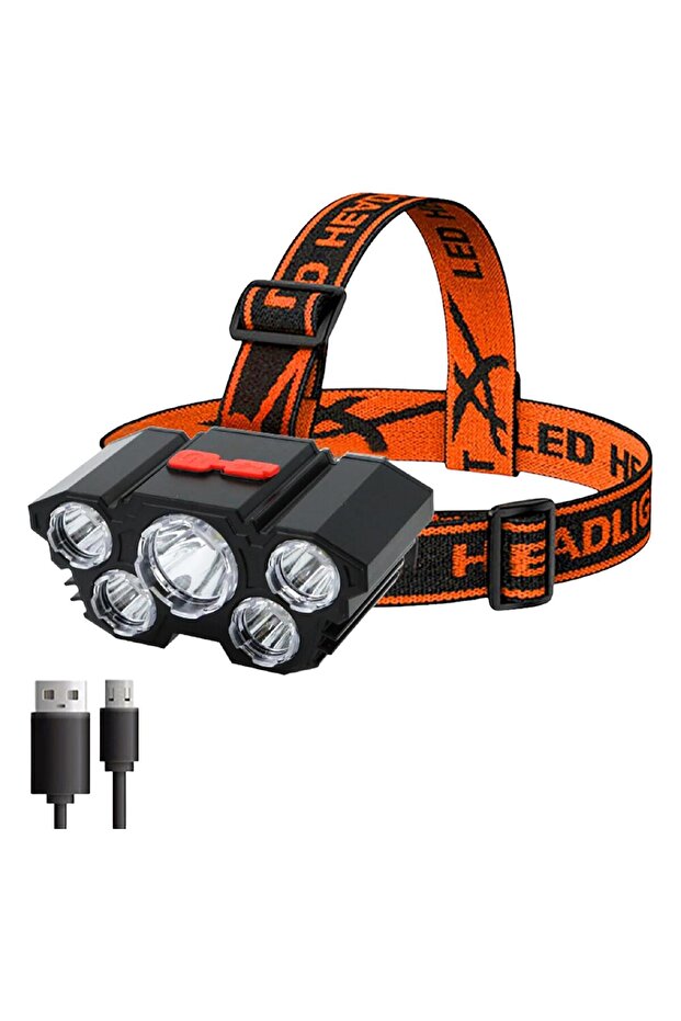 Lanterna cap cu 5 led-uri - 1