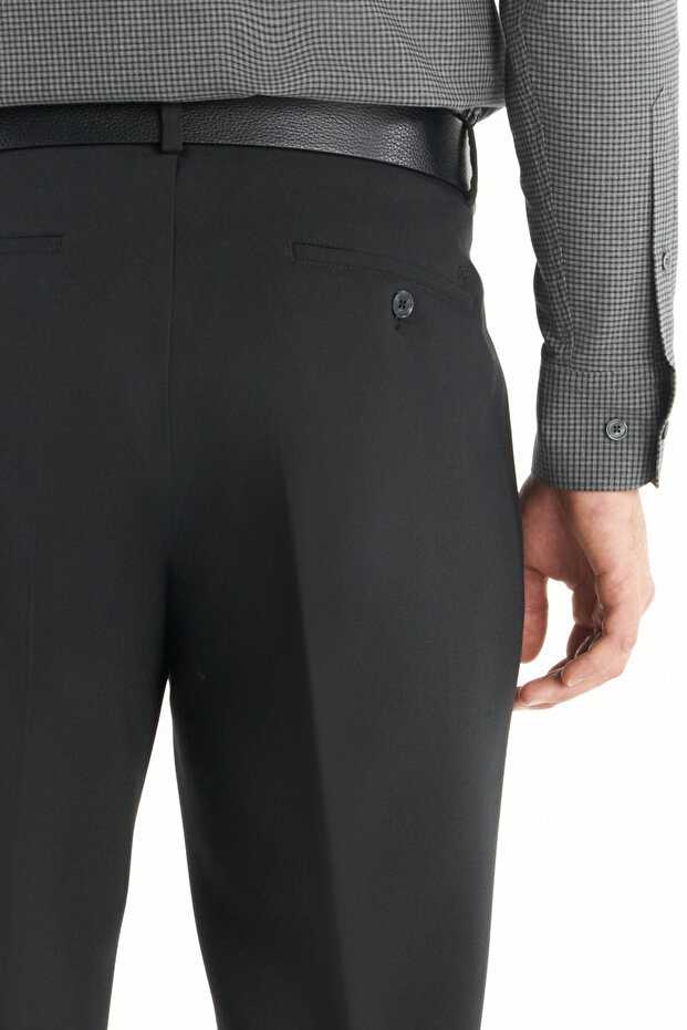 SİYAH REGULAR FİT CHİNO PANTOLON - 2