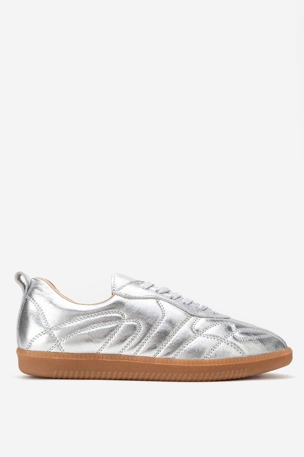 Women's Flat Sole Lace-Up Sneakers Real Leather Rc Zenit