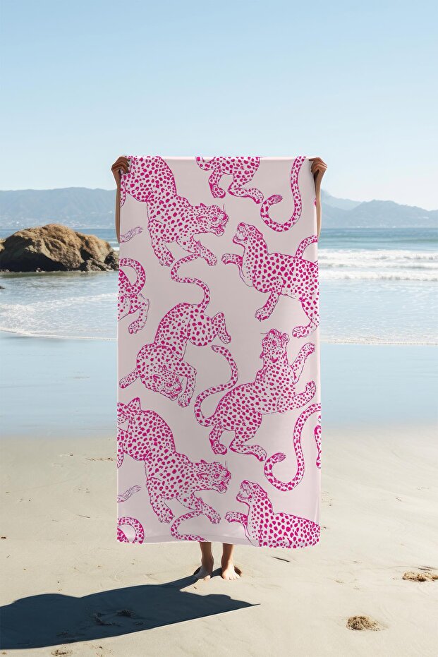 Digital Printing Beach Sea Towel Leopard Patterned Peshtamal Hvl0135