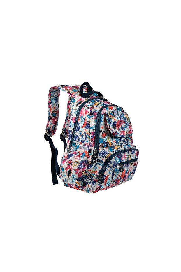 1215 Crinkle Fabric Waterproof School and Daily Backpack with Laptop Compartment