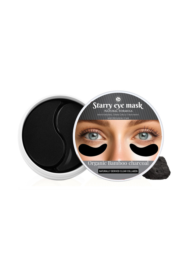 Bamboo Charcoal Under Eye Patches 30 Pairs – Hydrating, Anti-Aging, Reduces Dark Circles & Puffiness