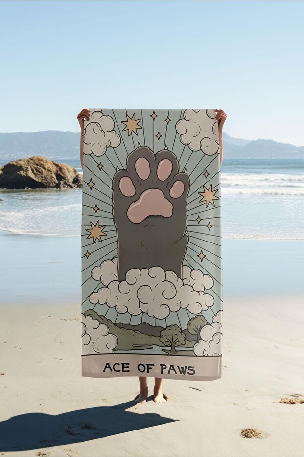 Digital Printing Beach Sea Towel Paw Patterned Peshtamal Hvl0077