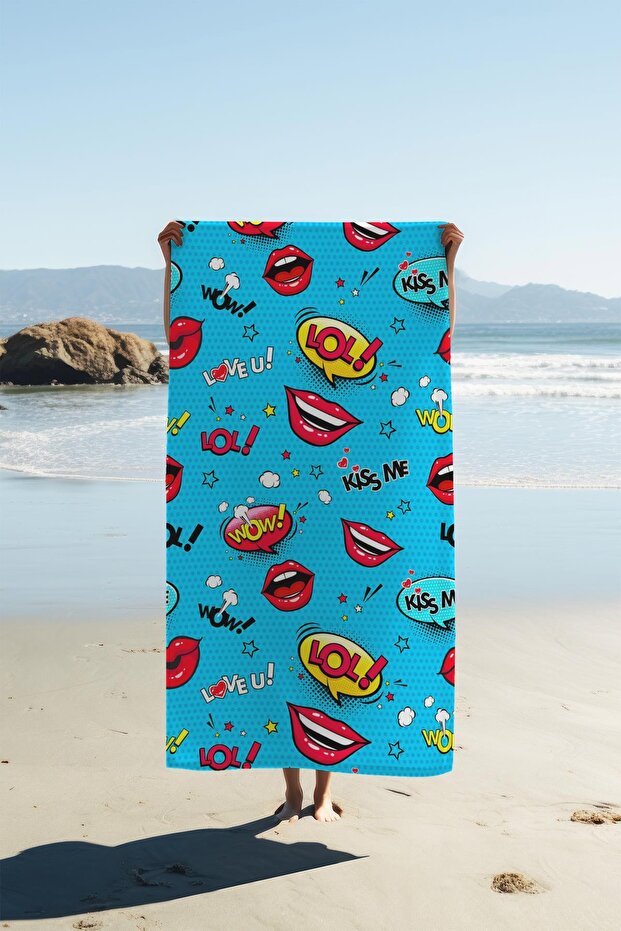 Digital Printing Beach Sea Towel Modern Patterned Peshtemal Hvl0174