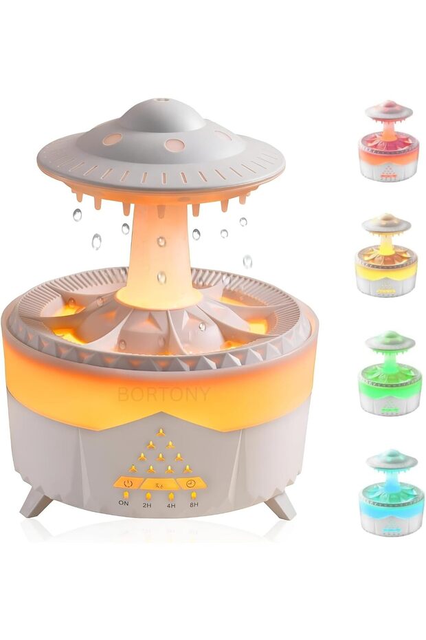 جهاز ترطيب الهواء بالعلاج العطري ريندروب، موزع روائح يتم التحكم فيه عن بعد مع ضوء ليلي LED ومؤقت - 1