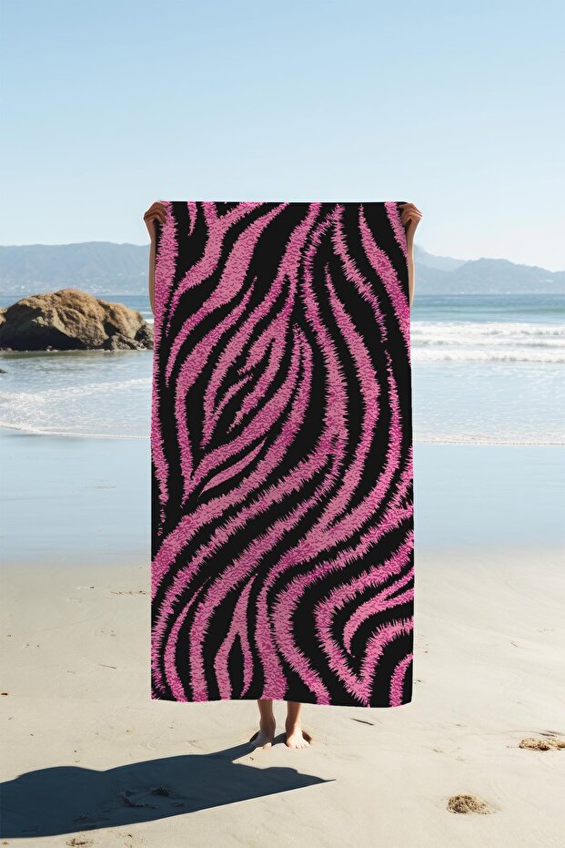 Digital Printing Beach Sea Towel Zebra Patterned Peshtemal Hvl0187