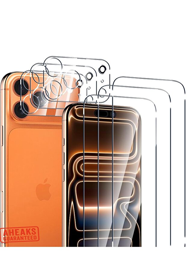 iPhone 17 Pro Tempered Glass Screen Protector and Rear Camera Protection Set (0.33mm Hd Ultra Clear)