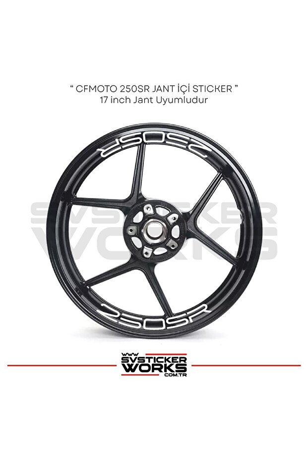 ملصق CFMOTO 250SR مع نص داخل الإطار، مجموعة من 8 ملصقات