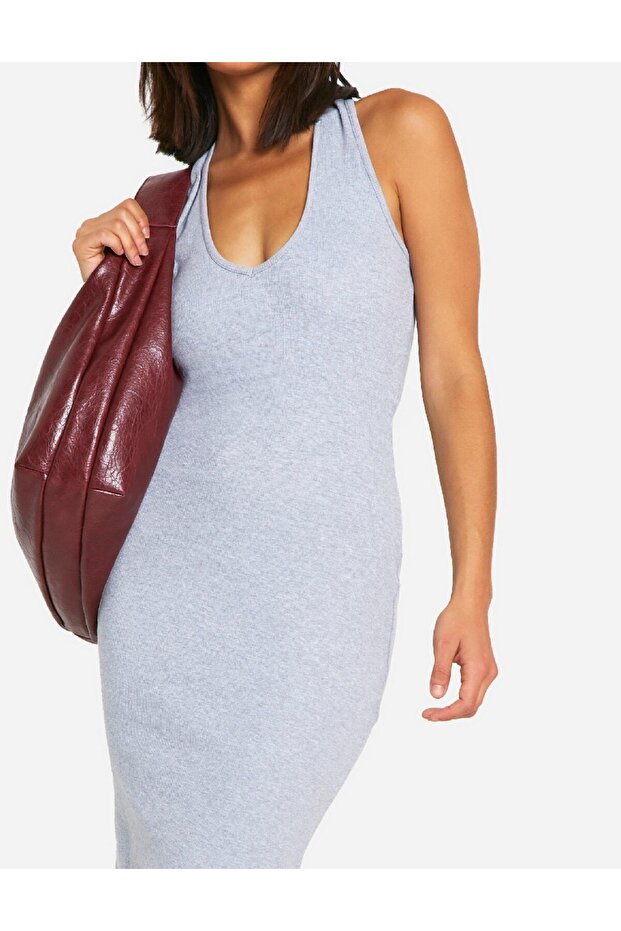 Rochie lunga, Gri - 2