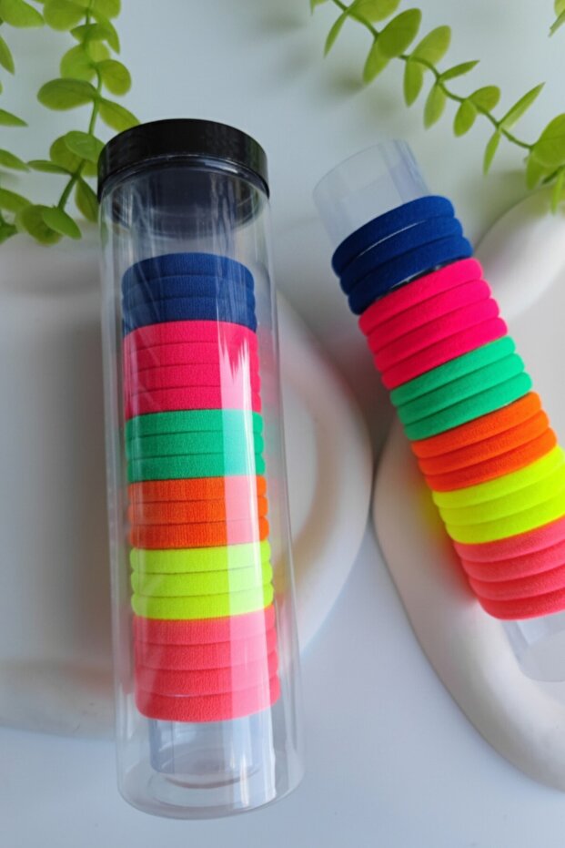 20 Pieces Colorful Rubber Buckle Set Neon and Vibrant Color Rubber Buckle Set