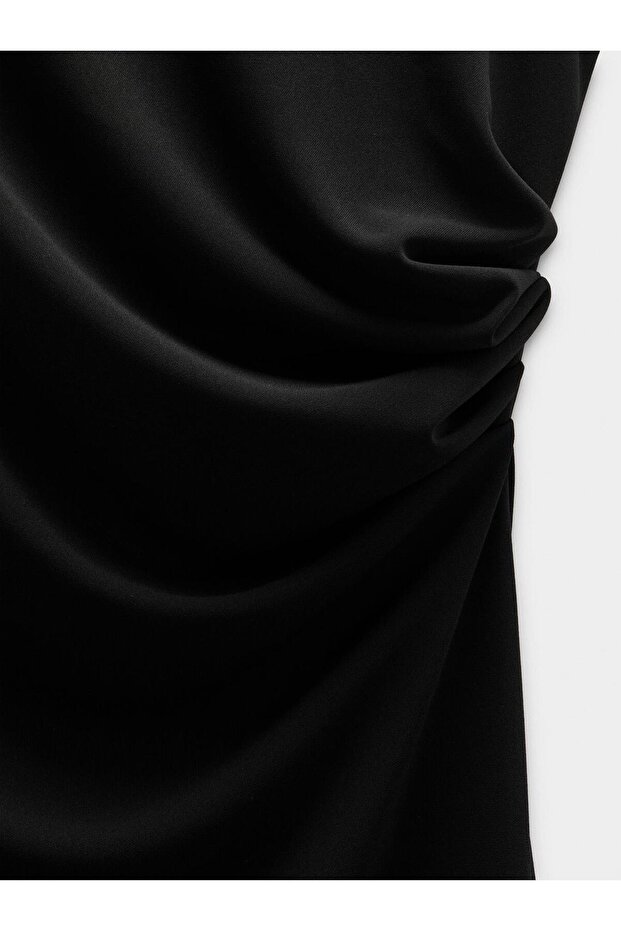 Drapeli Midi Elbise - 6