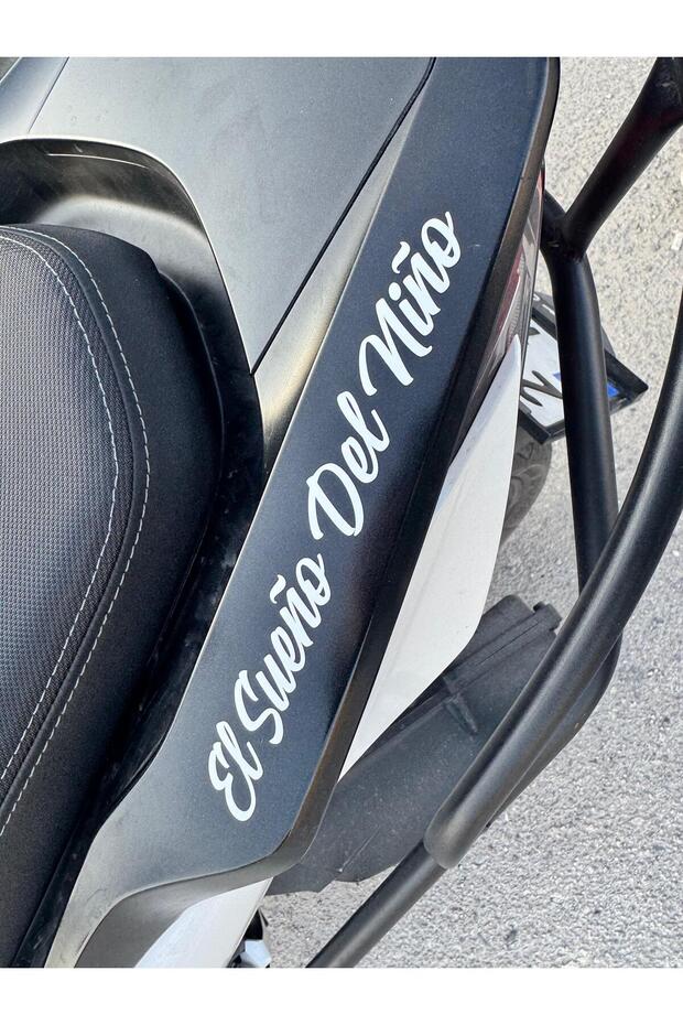El Sueno Del Nino White Sticker 20cm for Motorbike-Helmet-Car