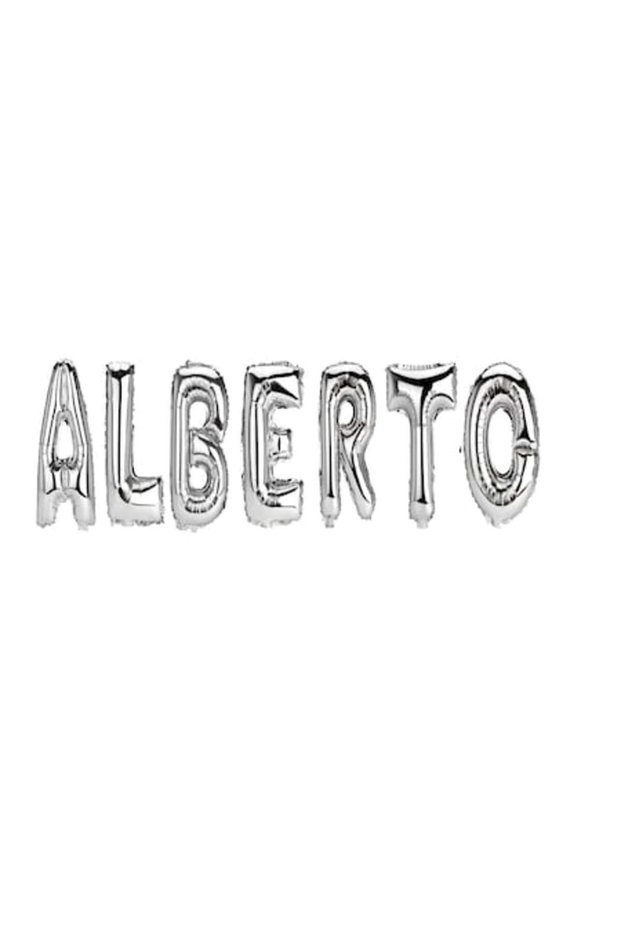 Balloon Set 'Alberto', Silver, 40 cm